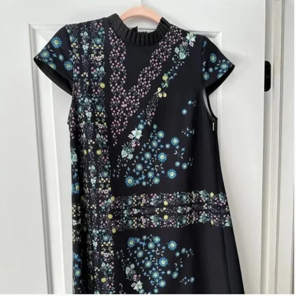 Ted Baker Abbew Unity Flag Print Tunic Dress in Black size 2 nwot - Picture 6 of 9